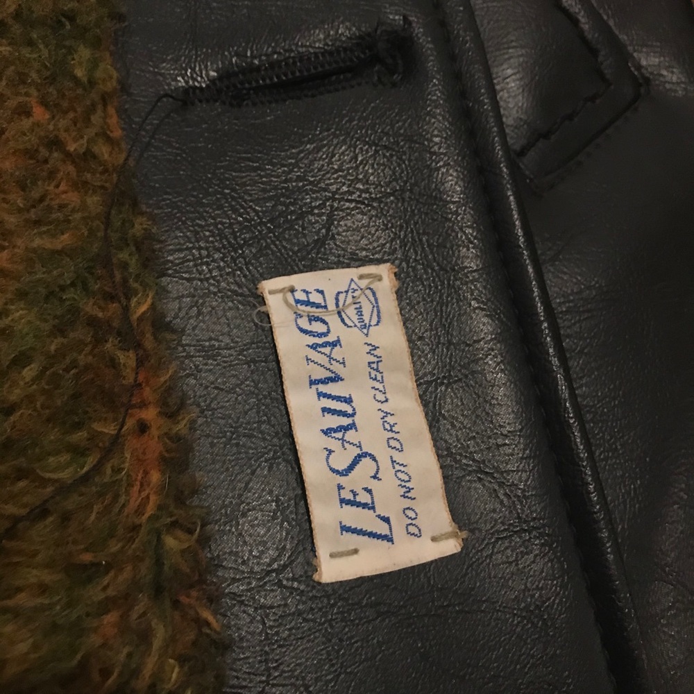 Leather Winter Jacket W/ Gorgeous Green Lining - Picture 4 of 8